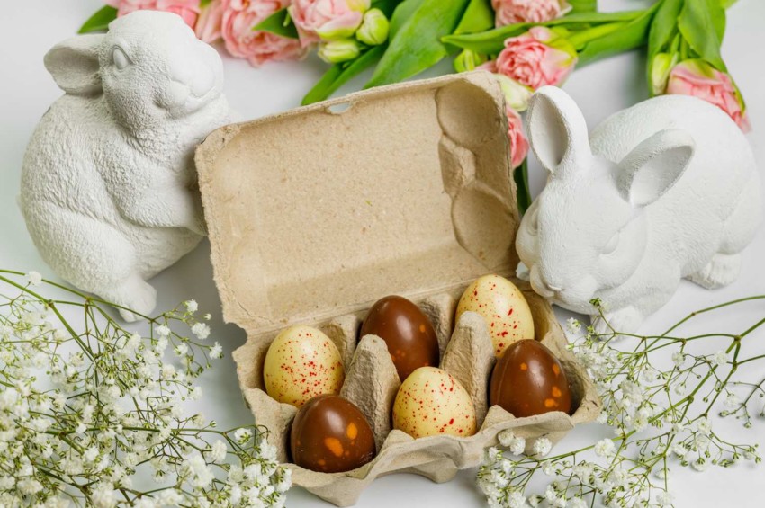 шоколадные яйца и гурмэ подарки к Пасхе